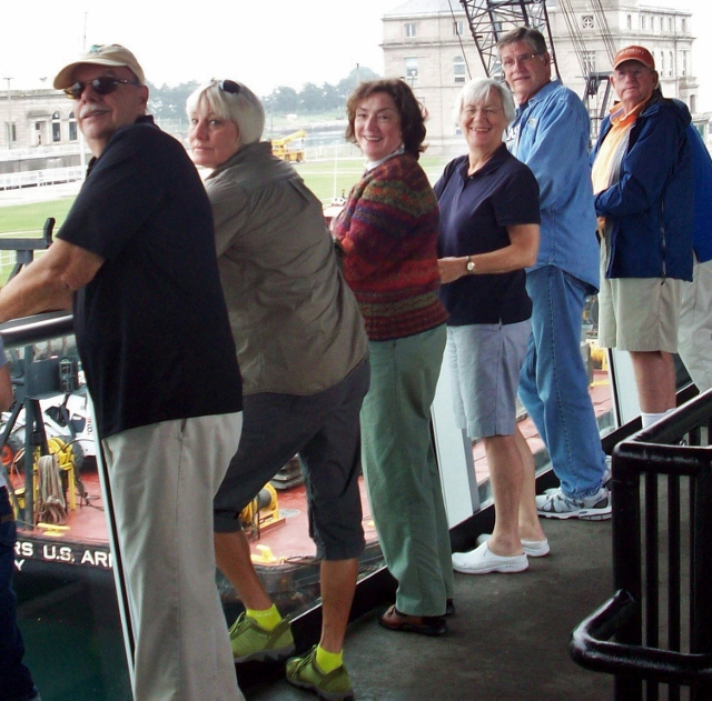 at the Soo Locks Observation deck